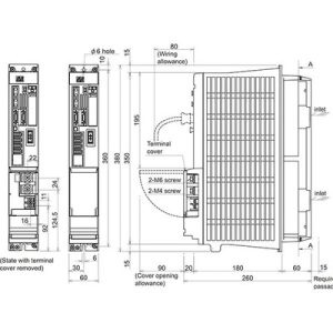 Servo Drive Duplo AC MDS-D2 Mitsubishi Electric MDS-D2-V2-8080 16A 200-230Vac/270-311Vdc IP20 com Freio Dinâmico - MDS-D2-...