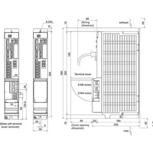 Servo Drive AC 3 Eixos MDS-D2 Mitsubishi Electric MDS-D2-V3-404040 11A 200-230Vac/270-311Vdc IP20 - MDS-D2-V3-404040