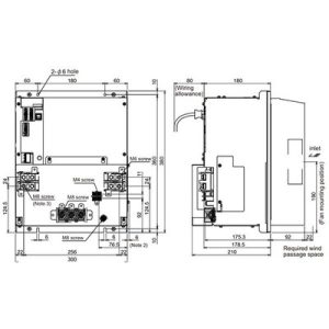 Conversor AC/DC MDS-DH2 Mitsubishi Electric 55kW 150A 380-480Vac IP20 MDS-DH2-CV-750 - MDS-DH2-CV-750