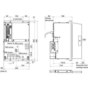 Drive Spindle Mitsubishi Electric , 103A, 380-480Vac/513-648Vdc, IP20, Ventilação Forçada, - MDS-DH2-SP-320 - MDS-DH2-SP-320