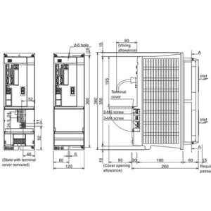 Servo Drive AC MDS-DH2 Mitsubishi Electric 32A 380-480Vac com Freio Dinâmico MDS-DH2-V1-160 - MDS-DH2-V1-160