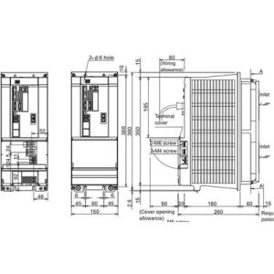 Servo Drive AC MDS-DH2 Mitsubishi Electric 46A 380-480Vac/513-648Vdc IP20 MDS-DH2-V1-160W - MDS-DH2-V1-160W