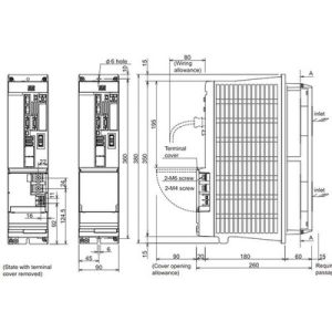 Servo Drive AC MDS-DH2 Mitsubishi Electric MDS-DH2-V1-80W 20.1A 380-480Vac com Freio Dinâmico e STO - MDS-DH2-V1-80W