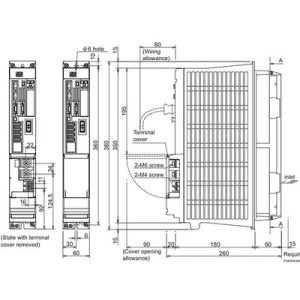 Servo Drive AC Duplo Eixo MDS-DH2 Mitsubishi Electric MDS-DH2-V2-2010 3.9A/2.3A 380-480Vac/513-648Vdc IP20 - MDS-DH2-V2-2010