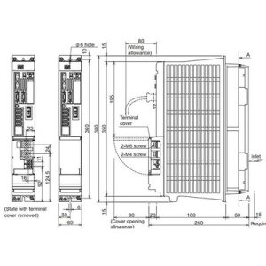 Servo Drive Duplo AC MDS-DH2 Mitsubishi Electric 3.9A 380-480Vac/513-648Vdc IP20 MDS-DH2-V2-2020 - MDS-DH2-V2-2020