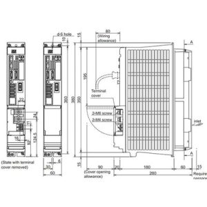 Servo Drive Duplo AC MDS-DH2 Mitsubishi Electric MDS-DH2-V2-4020 7.3A/3.9A 380-480Vac/513-648Vdc IP20 - MDS-DH2-V2-4020