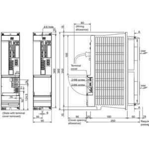Servo Drive Duplo AC MDS-DH2 Mitsubishi Electric MDS-DH2-V2-8040, 17A/7.3A, 380-480Vac/513-648Vdc, IP20 - MDS-DH2-V2-8040