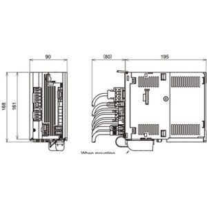 Servo Drive AC MDS-DJ Mitsubishi Electric MDS-DJ-V1-100 22A 200-230Vac 3P com Freio Dinâmico IP20 - MDS-DJ-V1-100