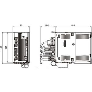 Servo Drive AC Mitsubishi Electric , 16A, 200-230Vac, Freio Dinâmico, IP20, 3F, 0...+55°C, - MDS-DJ-V1-80 - MDS-DJ-V1-80