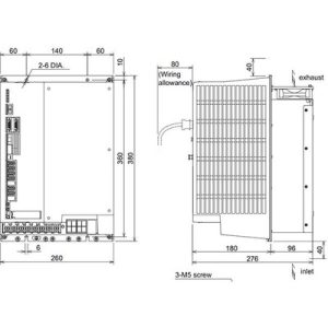 Servo Drive Duplo AC MDS-DM2 Mitsubishi Electric MDS-DM2-SPV2-16080 15.8A/37A, 200-230Vac, Freio Dinâmico, IP20 - MDS-DM2-...