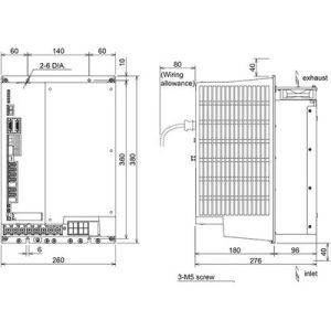Servo Drive AC Duplo Eixo MDS-DM2 Mitsubishi Electric MDS-DM2-SPV2-20080 15.8A/67A 200-230Vac com Freio Dinâmico IP20 - MD...