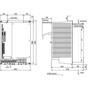 Servo Drive AC Multi-Eixos Mitsubishi MDS-DM2 15.8A/67A 200-230Vac Freio Dinâmico IP20 MDS-DM2-SPV3-20080 - MDS-DM2-SPV3-2...