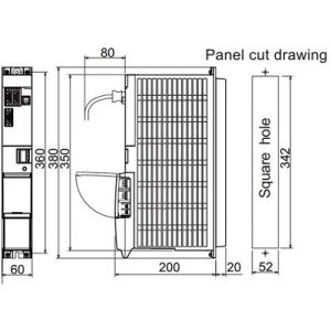 Conversor AC/DC MDS-E Mitsubishi Electric 2,2kW 17A 200-240Vac/270-324Vdc IP20 MDS-E-CV-37 - MDS-E-CV-37