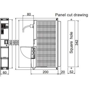 Conversor AC/DC MDS-E Mitsubishi Electric 5.5kW 30A 200-240Vac/270-324Vdc IP20 MDS-E-CV-75 - MDS-E-CV-75