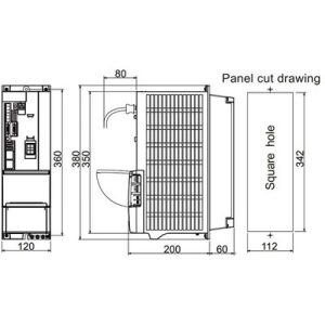 Drive Spindle Mitsubishi Electric 85A 200-240Vac/270-324Vdc IP20 - MDS-E-SP-200 - MDS-E-SP-200
