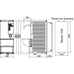 Drive Spindle Mitsubishi MDS-E-SP-240, 94A, 200-240Vac/270-324Vdc, IP20, Série MDS-E - MDS-E-SP-240
