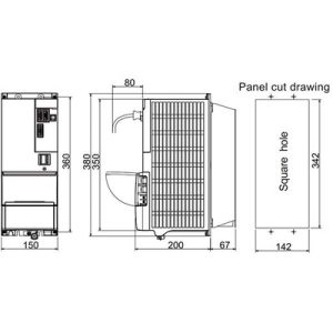 Drive Spindle Mitsubishi MDS-E-SP-320, 150A, 200-240Vac/270-324Vdc, IP20, 0...+55°C, Série MDS-E - MDS-E-SP-320