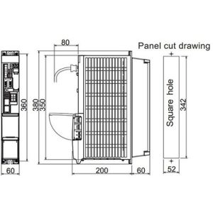 Drive Spindle MDS-E Mitsubishi Electric 15A 200-240Vac/270-324Vdc IP20 MDS-E-SP-40 - MDS-E-SP-40