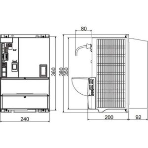 Drive Spindle Mitsubishi Electric MDS-E-SP-400 180A 200-240Vac/270-324Vdc IP20 - MDS-E-SP-400