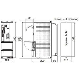 Servo Drive AC Mitsubishi Electric 65.8A 200-230Vac 3P com Freio Dinâmico IP20 - MDS-E-V1-320 - MDS-E-V1-320