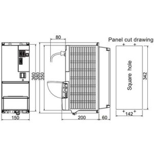 Servo Drive AC Mitsubishi Electric Série MDS-E 200-230Vac 97A 3P IP20 MDS-E-V1-320W - MDS-E-V1-320W