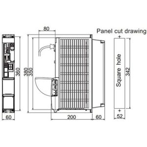 Servo Drive AC 3 Eixos MDS-E Mitsubishi Electric MDS-E-V3-40 10.9A 200-230Vac com Freio Dinâmico - MDS-E-V3-40