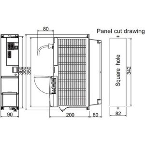 Conversor AC/DC Mitsubishi Electric MDS-EH-CV-110 7.5kW 21A 200-240Vac IP20 - MDS-EH-CV-110