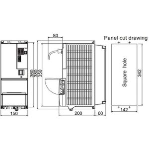 Drive Spindle Mitsubishi Electric MDS-EH-SP-160, 75A, 380-480Vac/513-648Vdc, IP20, 0...+55°C - MDS-EH-SP-160
