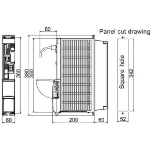 Drive Spindle Mitsubishi Electric , 18A, 380-480Vac/513-648Vdc, IP20, 0...+55°C, Série MDS-EH, SKU: - MDS-EH-SP-40 - MDS-E...