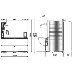 Drive Spindle Mitsubishi Electric , 180A, 380-480Vac/513-648Vdc, IP20, 0...+55°C, - MDS-EH-SP-480 - MDS-EH-SP-480