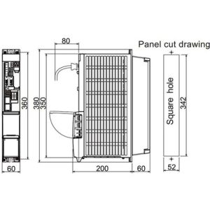 Servo Drive AC Mitsubishi Electric MDS-EH Série 2.3A 380-480Vac com Freio Dinâmico MDS-EH-V1-10 - MDS-EH-V1-10
