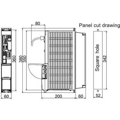 Servo Drive AC Duplo Eixo MDS-EH Mitsubishi Electric MDS-EH-V2-10 2.3A 380-480Vac IP20 com Freio Dinâmico Servo Drive AC Duplo Eixo MDS-EH Mitsubishi Electric MDS-EH-V2-10 2.3A 380-480Vac IP20 com Freio Dinâmico - MDS-EH-V2-10