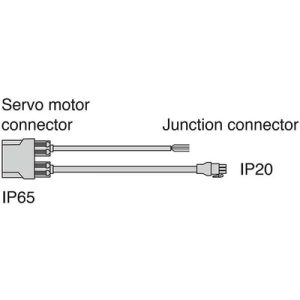 Cabo de Força Duplo para Servo Motor Mitsubishi Electric HK-KT 30cm Conector/Conector MR-AEP2J10CBL03M2L - MR-AEP2J10CBL03M2L