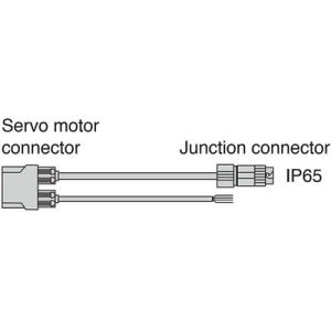 Cabo de Alimentação Duplo para Servo Motor Mitsubishi Electric HK-KT 30cm com Conectores MR-AEP2J20CBL03M1L - MR-AEP2J20CB...