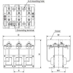 Reator AC para Servoacionamento MELSERVO J5 Mitsubishi Electric 11kW 400Vac MR-AL-11K4 - MR-AL-11K4
