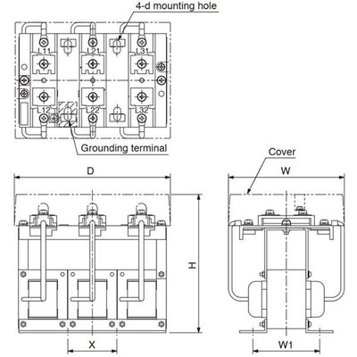 Reator AC MELSERVO J5 Mitsubishi Electric 55kW 400Vac MR-AL-55K4 Reator AC MELSERVO J5 Mitsubishi Electric 55kW 400Vac MR-AL-55K4 - MR-AL-55K4