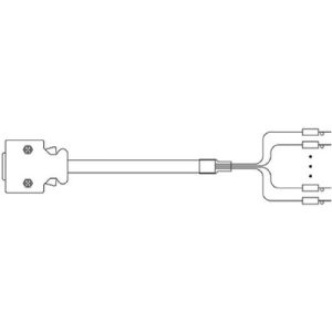 Cabo de Feedback Servo Mitsubishi Electric para CN3/CN10 3m - Conector 20 pinos ponta solta MR-CCN1CBL-3M - MR-CCN1CBL-3M
