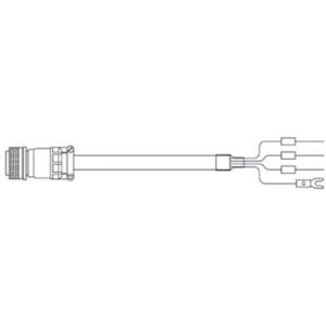 Cabo de Força para Servo Motor com Freio Eletromagnético MR-J3/HG-RR Mitsubishi Electric 2m IP65 Conector/Fios MR-J3HC5SB-...