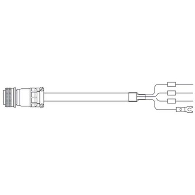 Cabo de Alimentação Servo Motor HG-SR/JR e Amplificadores MR-J3 Mitsubishi Electric 3m IP65 com Conector e Pontas Livres MR-J3P2-3M Cabo de Alimentação Servo Motor HG-SR/JR e Amplificadores MR-J3 Mitsubishi Electric 3m IP65 com Conector e Pontas Livres M...
