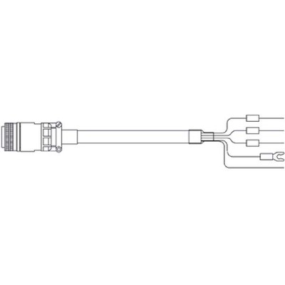 Cabo de Alimentação Servo Motor HG/MR-J3 Mitsubishi MR-J3PWS2-14I-HTM IP67 Alta Flexão Cabo de Alimentação Servo Motor HG/MR-J3 Mitsubishi MR-J3PWS2-14I-HTM IP67 Alta Flexão - Mitsubishi Electric - MR-J3PWS2-1...