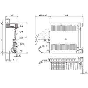 Servo Drive AC MELSERVO JE Mitsubishi Electric 1kW 6A 200-240V com Freio e Resistor Regenerativo MR-JE-100A - MR-JE-100A