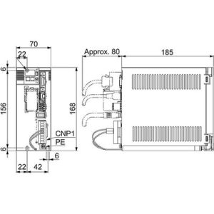 Servo Drive AC MELSERVO JE Mitsubishi 1kW/6A 200-240Vac Ethernet Freio Dinâmico e Resistor Regenerativo IP20 - MR-JE-100C ...