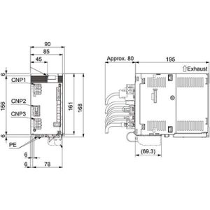 Servoacionamento AC MELSERVO JE Mitsubishi Electric 3kW 11A 200-240Vac com Freio Dinâmico e Resistor Regenerativo MR-JE-300B — SKU