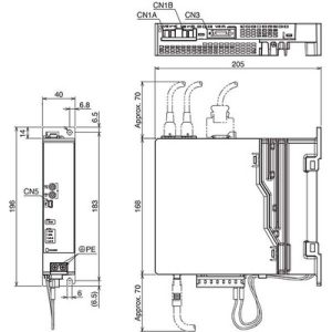 Servo Drive AC MELSERVO JET MR-JE 100W Mitsubishi Electric MR-JET-10G CC-Link 200-240Vac IP20 - MR-JET-10G