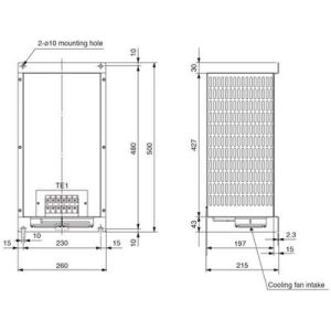 Unidade Conversora de Regeneração por Resistência MELSERVO J4 Mitsubishi Electric 3,9kW 1,3Ω 100/200Vac MR-RB137 — SKU MR-RB137 —