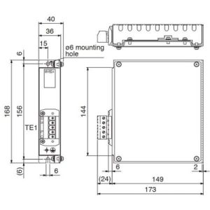 Unidade Conversora de Regeneração por Resistência MELSERVO J4 Mitsubishi Electric 100W/0,1kW 400Vac 82Ω MR-RB1H-4 — SKU MR-RB1H-4 —