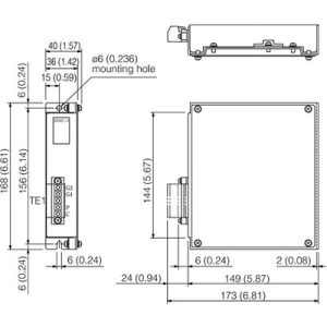 Unidade de Regeneração MELSERVO J2S Mitsubishi Electric MR-RB1L-4 (168x40x173mm) — SKU MR-RB1L-4