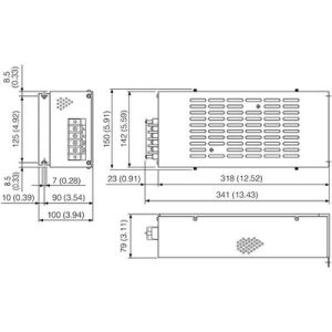 Unidade de Regeneração MELSERVO J2S Mitsubishi Electric MR-RB3H-4 (341x79x150mm) — SKU MR-RB3H-4