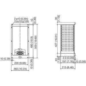 Unidade de Regeneração Opcional MELSERVO J3 Mitsubishi Electric MR-RB60-4 (500x260x215mm) — SKU MR-RB60-4