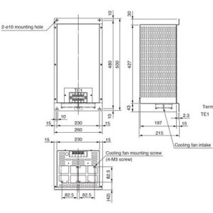 Unidade Conversora de Regeneração por Resistência MELSERVO J4 Mitsubishi Electric 850W/0,85kW 3Ω 100/200Vac MR-RB9F — SKU MR-RB9F —